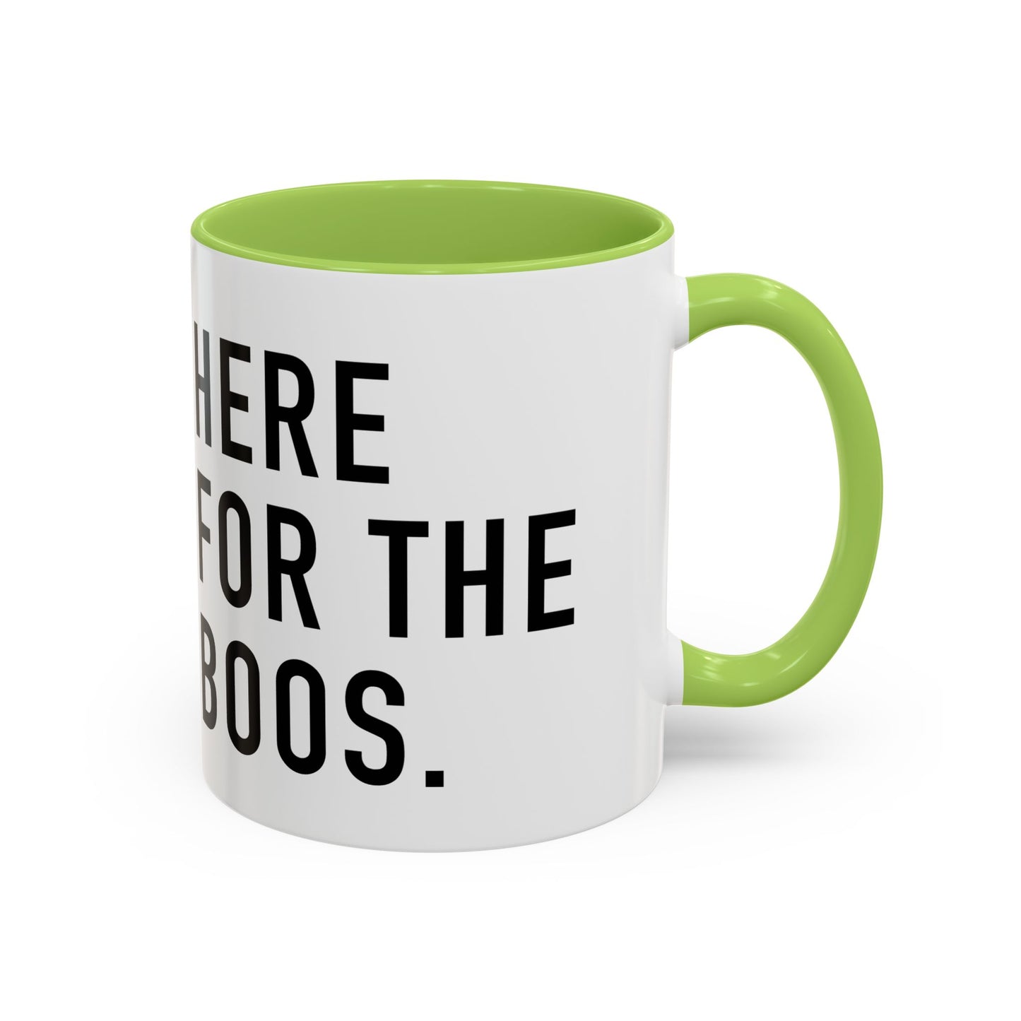 Spooky Accent Coffee Mug - "Here for the Boos" - Fun Halloween Drinkware