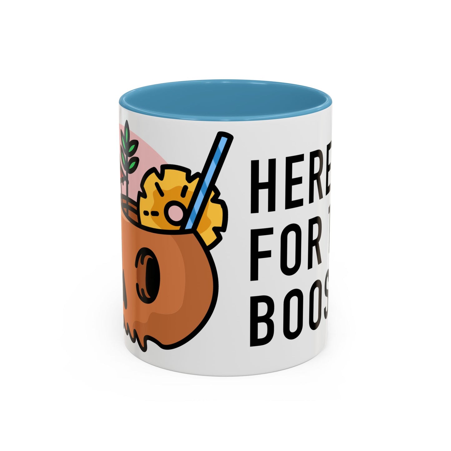 Spooky Accent Coffee Mug - "Here for the Boos" - Fun Halloween Drinkware