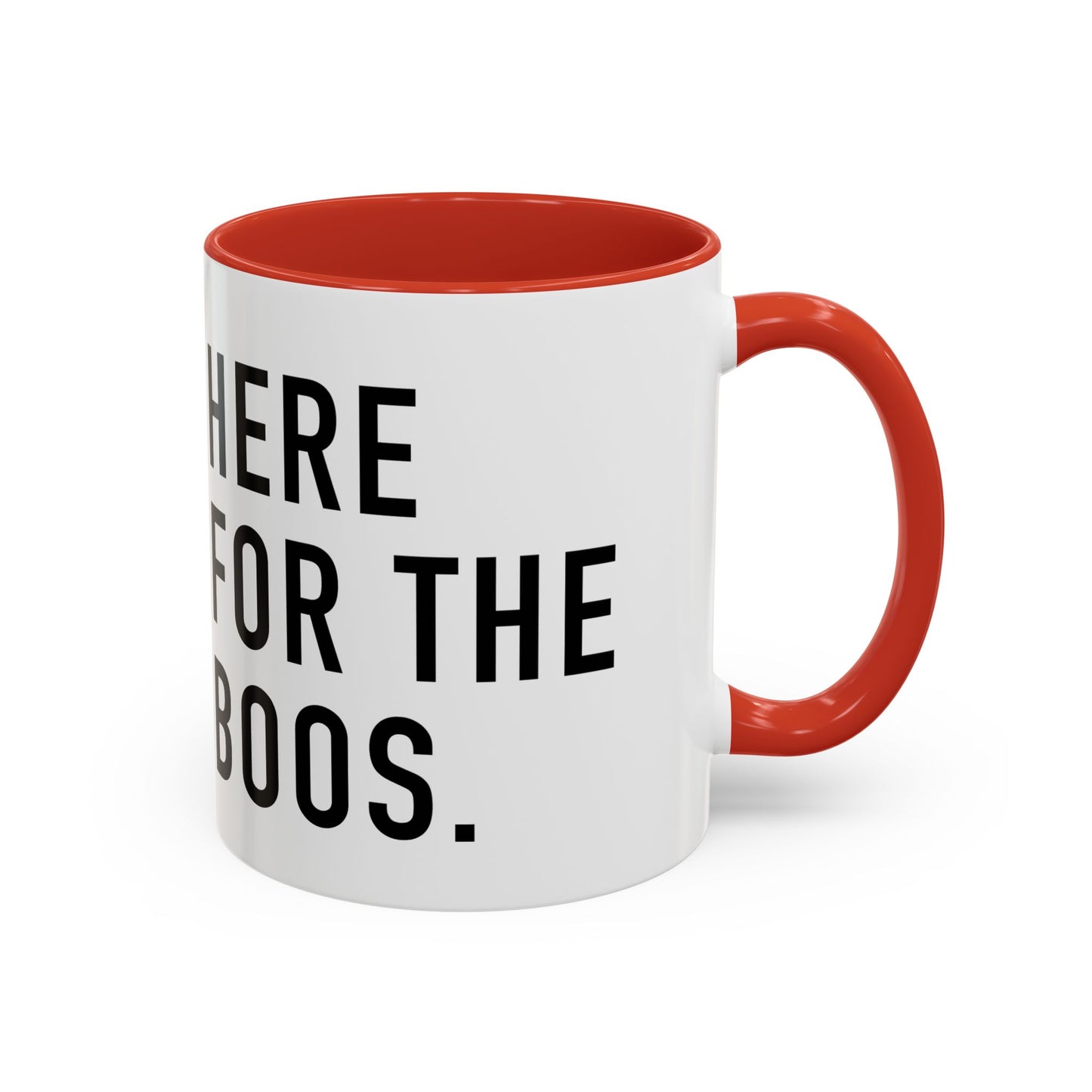 Spooky Accent Coffee Mug - "Here for the Boos" - Fun Halloween Drinkware