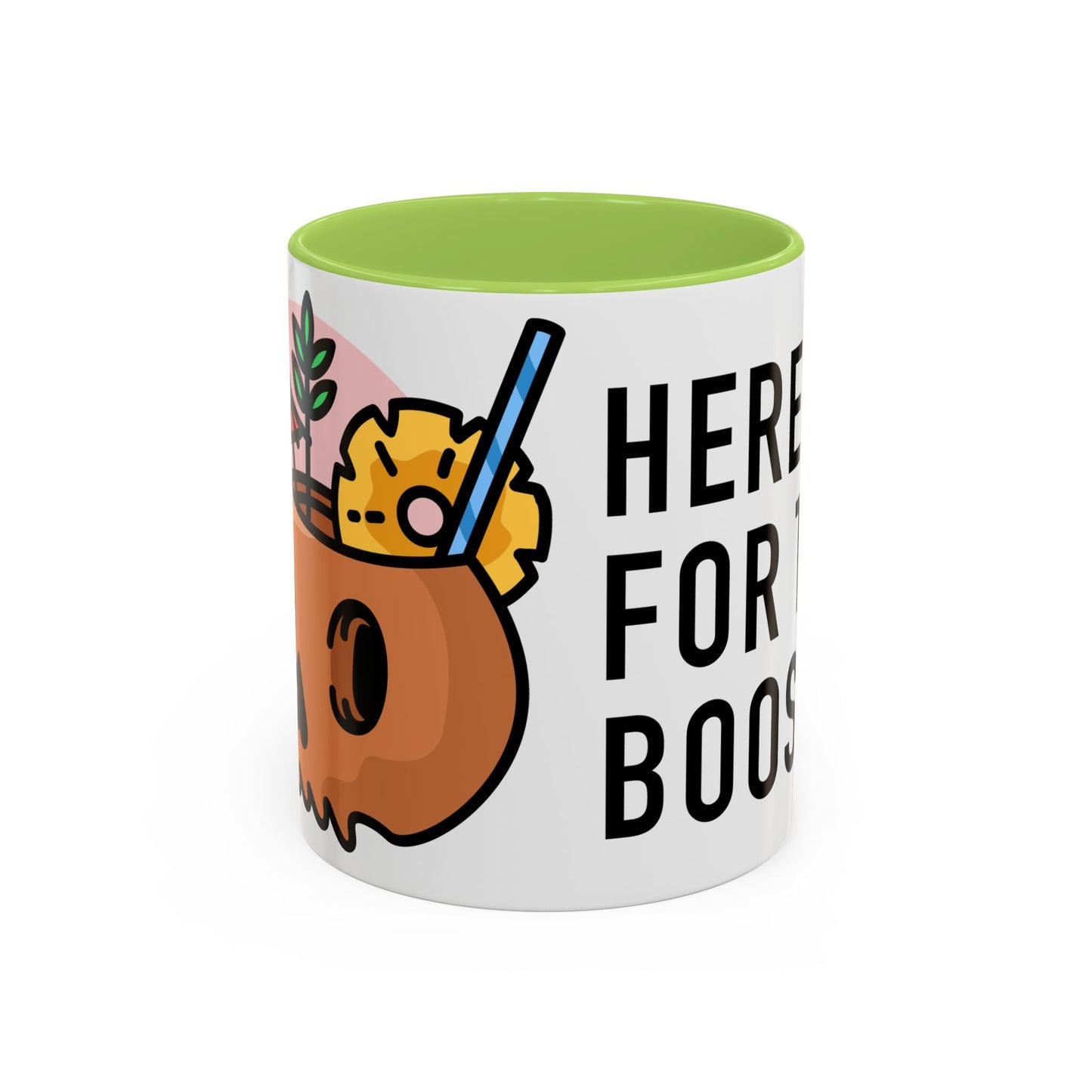 Spooky Accent Coffee Mug - "Here for the Boos" - Fun Halloween Drinkware