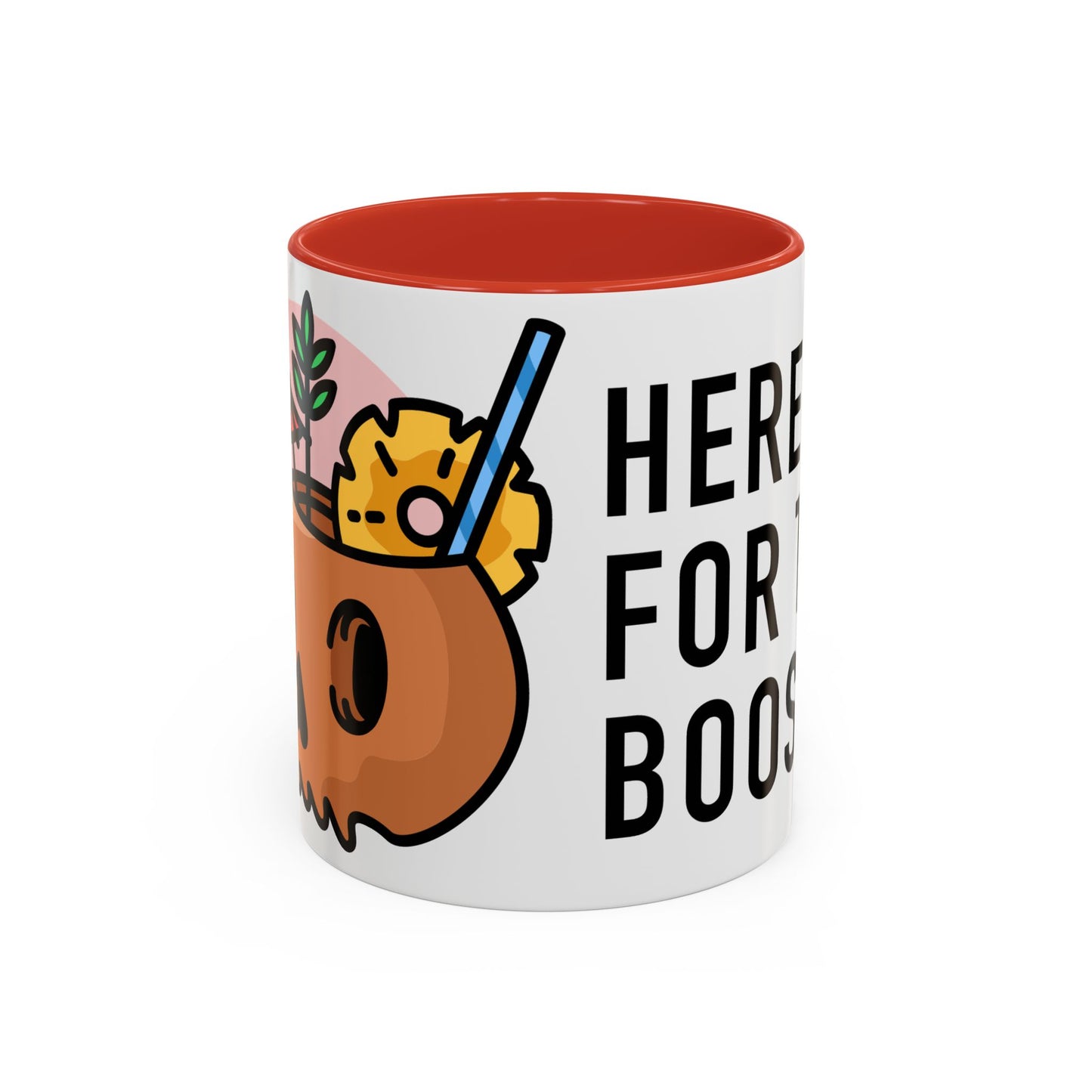Spooky Accent Coffee Mug - "Here for the Boos" - Fun Halloween Drinkware