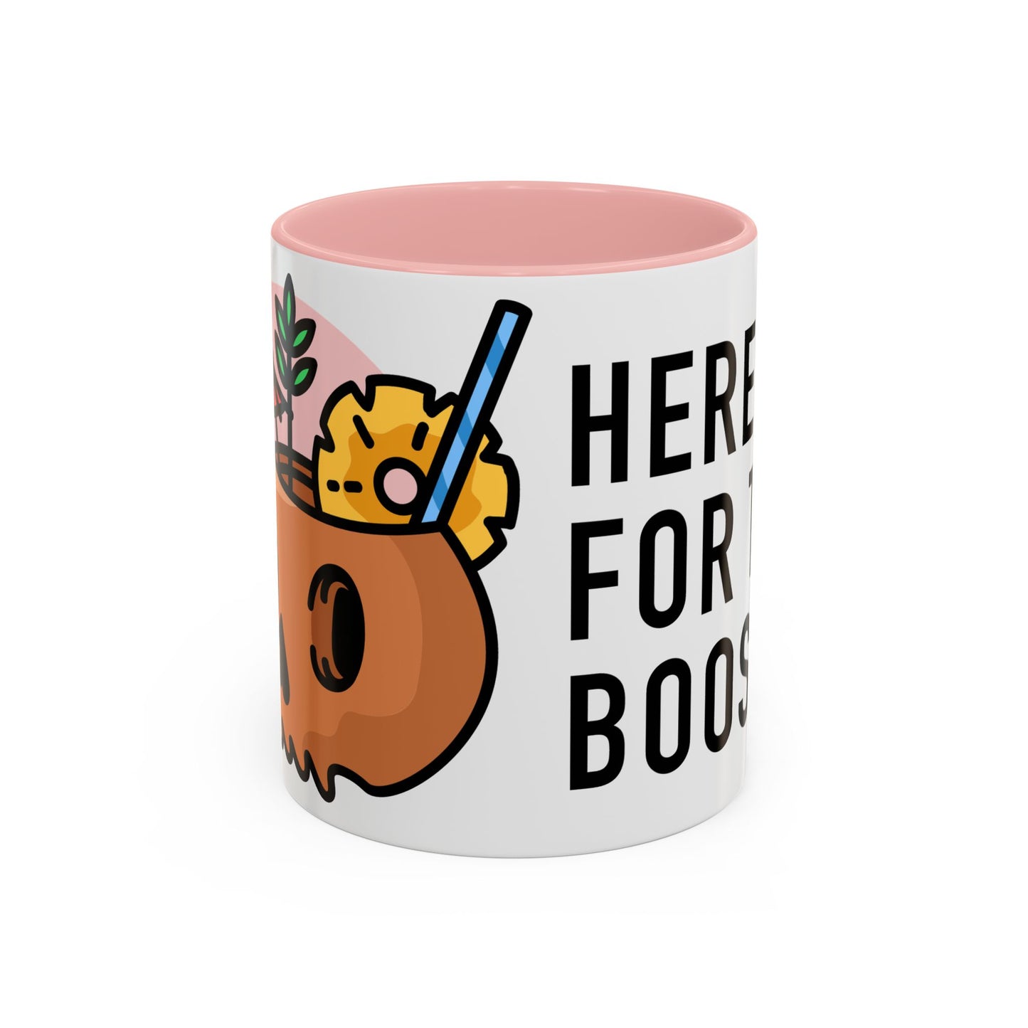 Spooky Accent Coffee Mug - "Here for the Boos" - Fun Halloween Drinkware