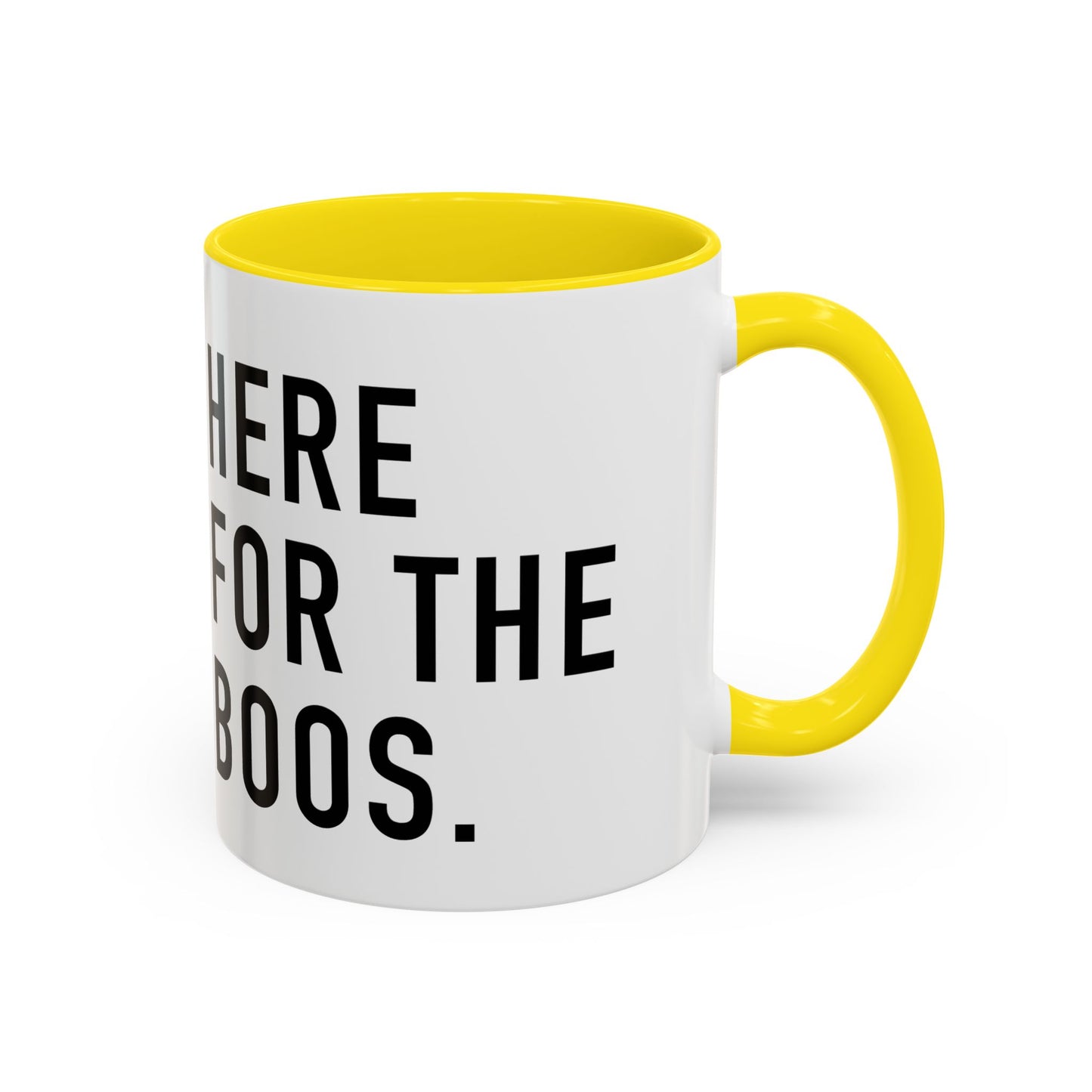 Spooky Accent Coffee Mug - "Here for the Boos" - Fun Halloween Drinkware