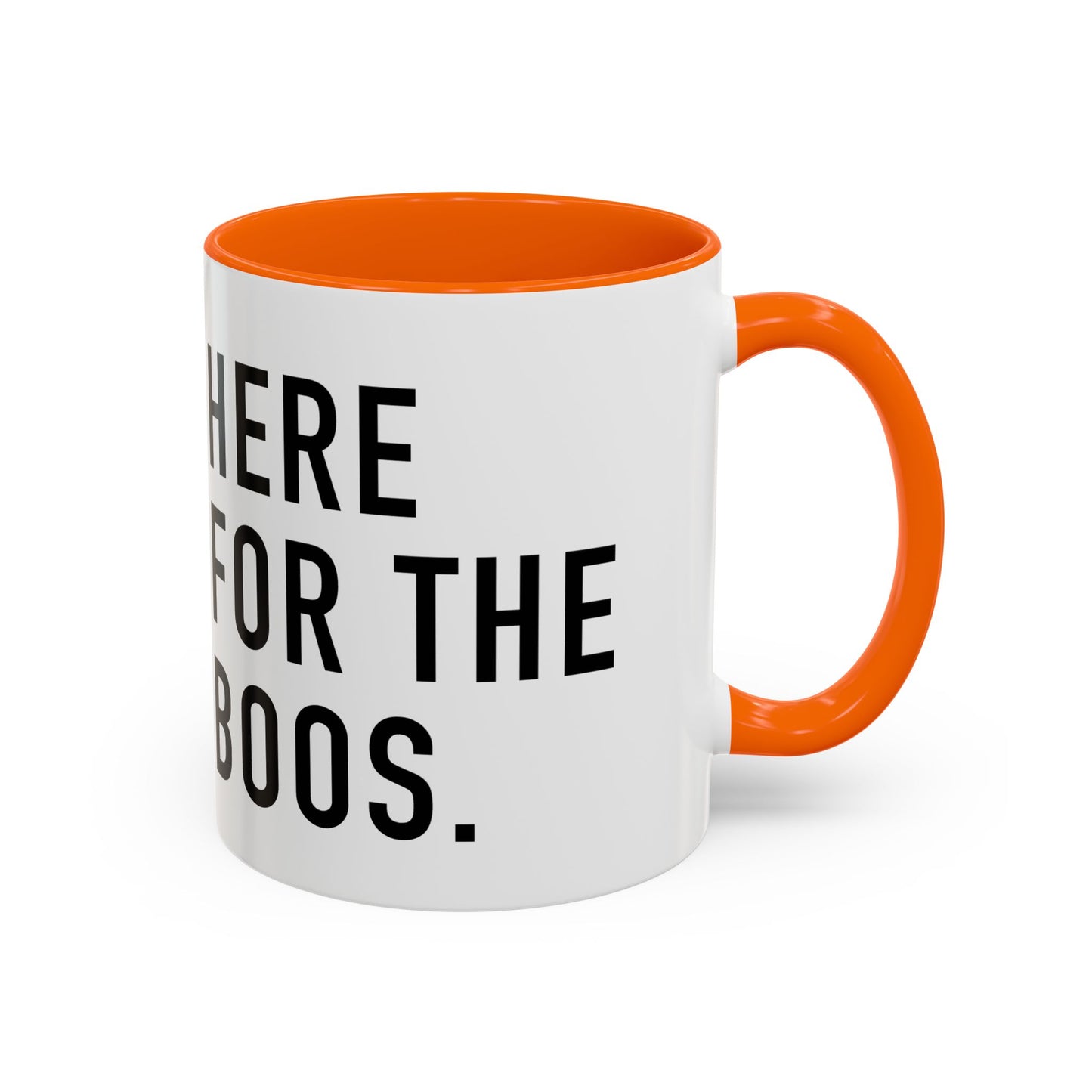 Spooky Accent Coffee Mug - "Here for the Boos" - Fun Halloween Drinkware
