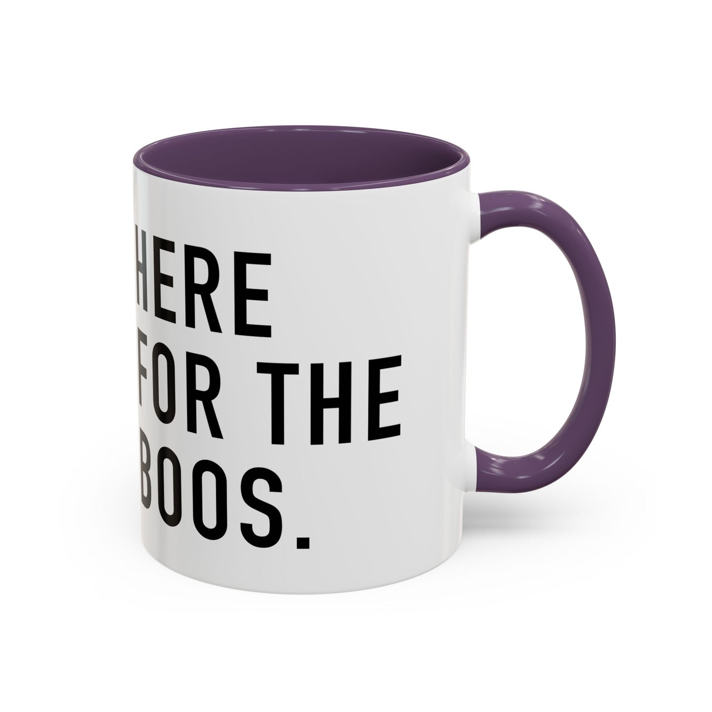 Spooky Accent Coffee Mug - "Here for the Boos" - Fun Halloween Drinkware
